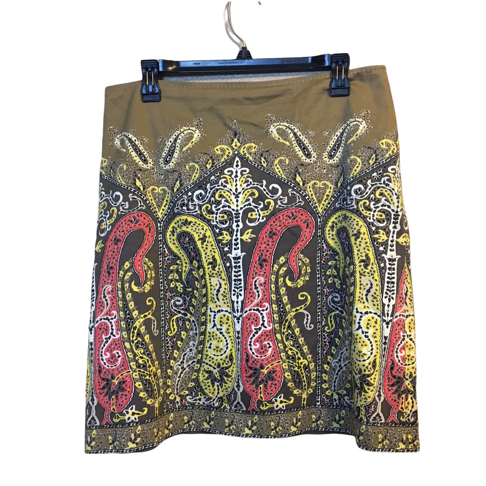 Elie Tahari paisley print skirt